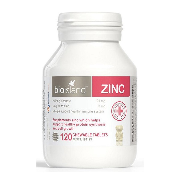 Viên kẽm nhai Zinc Bioisland của Úc 120 viên