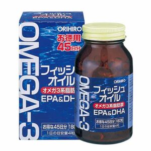 Viên uống Dầu Cá Fish Oil Orihiro Hỗ Trợ Tốt Cho Não Bộ Và Thị Lực Hộp180 viên