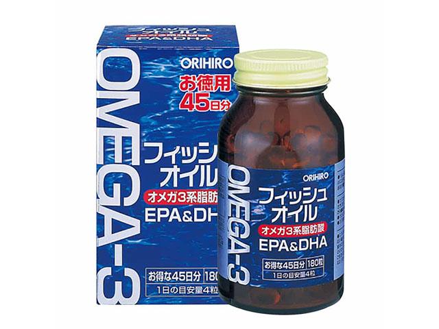 Viên uống Dầu Cá Fish Oil Orihiro Hỗ Trợ Tốt Cho Não Bộ Và Thị Lực Hộp180 viên