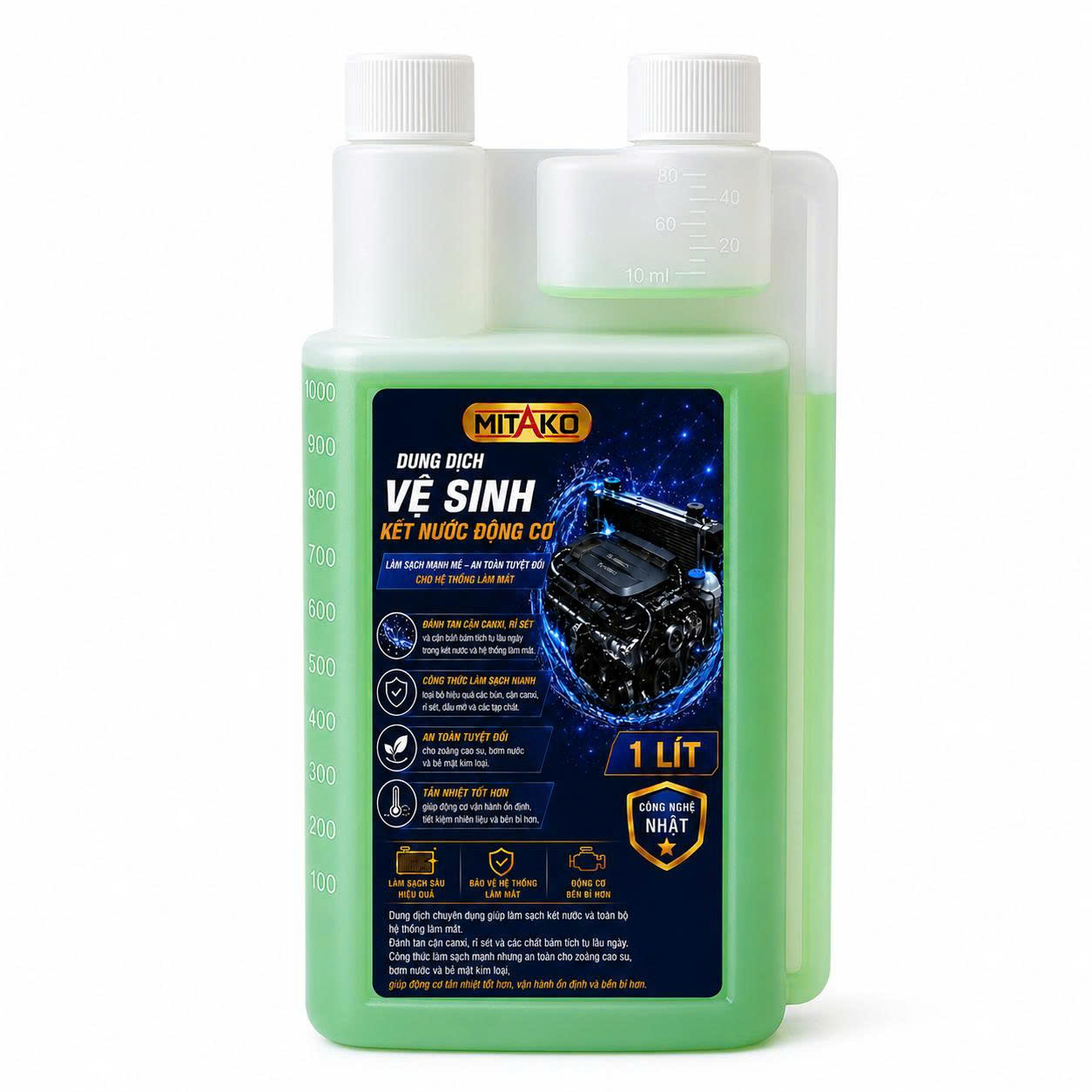 Dung dịch vệ sinh két nước động cơ ô tô Mitako